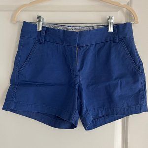 J. Crew Chino Shorts Royal Blue Size 2